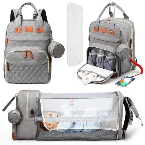 Foldable Bed Diaper Bag – Convenient & Portable