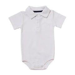 Fashionable Button-Down Collar Bodysuit Set | Unisex Baby Bodysuits