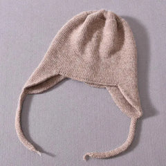 Unisex Wool Hat with Raccoon Fur Pom-Pom | Cozy & Chic