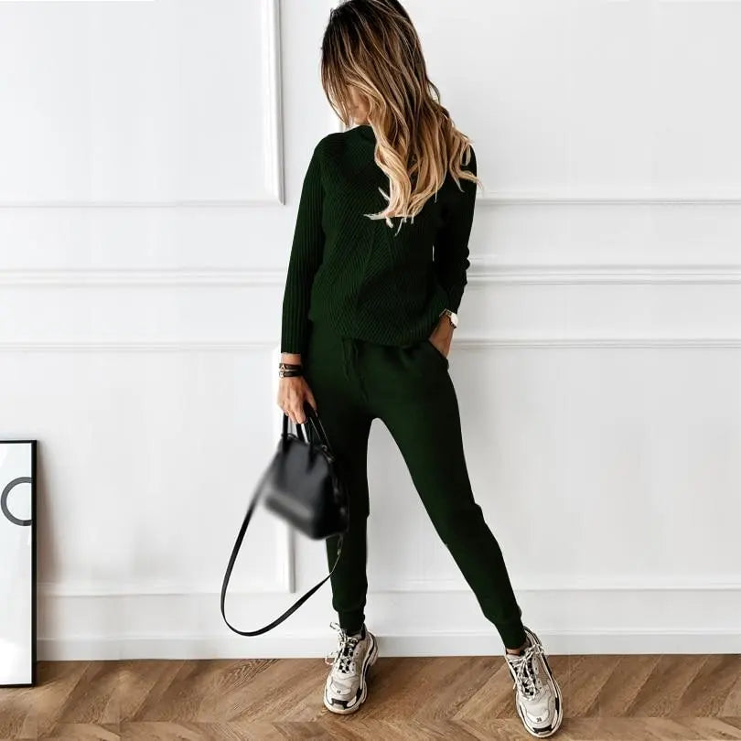 Women's Knitted Tracksuit | Cozy & Stylish Loungewear