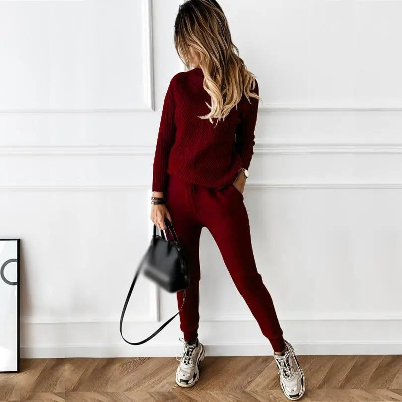 Women's Knitted Tracksuit | Cozy & Stylish Loungewear