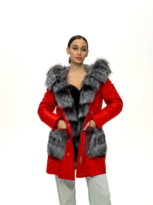 Genuine Silver Fox Fur Rabbit Fur Insulated Parka Alaska® Outerwear Company