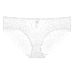 White lace underwear on a white background