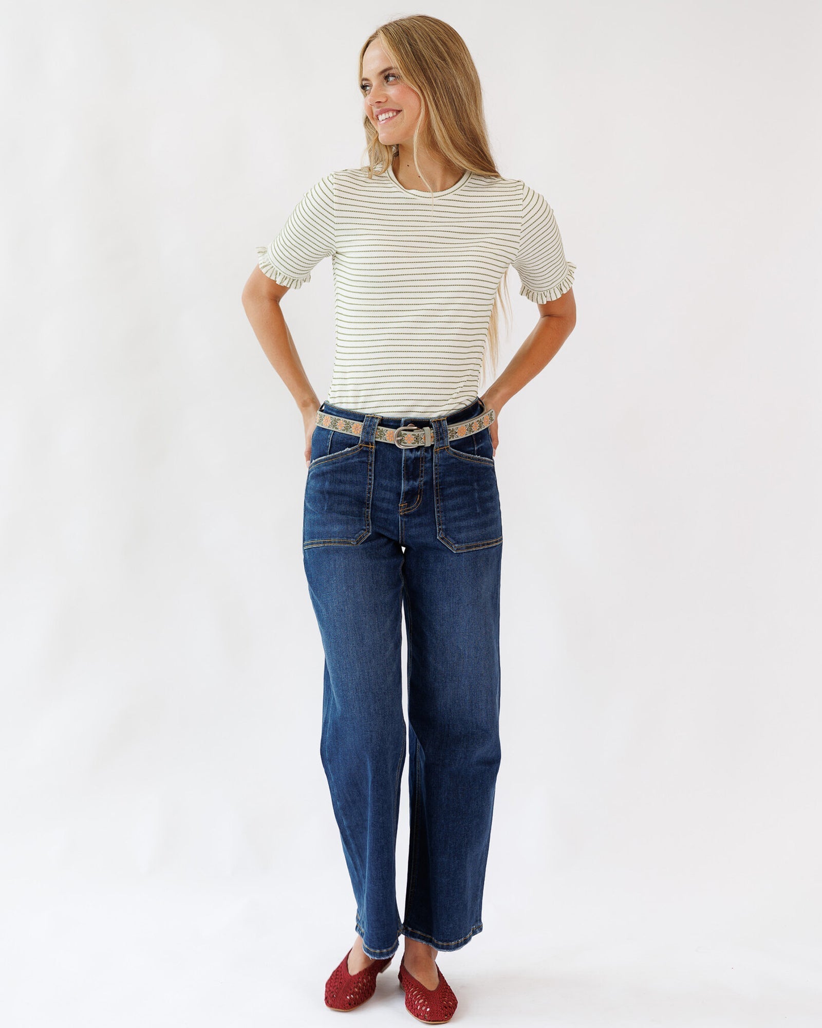 Mini Ruffle Tee Downeast