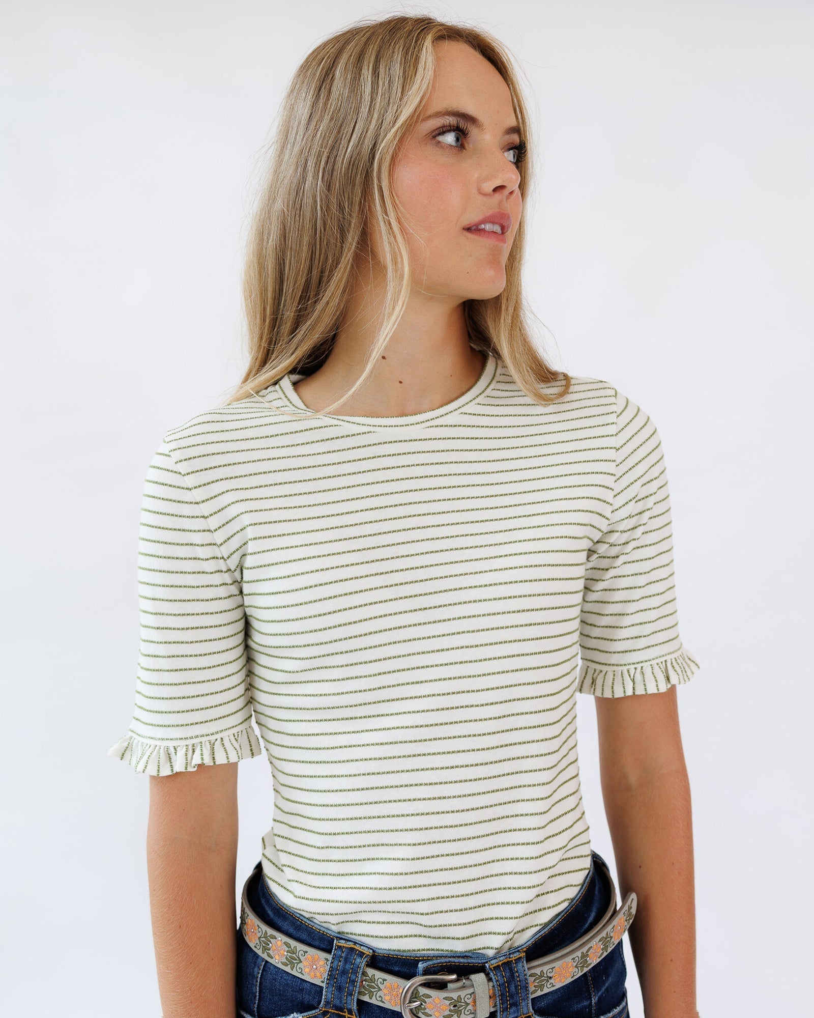 Mini Ruffle Tee Downeast