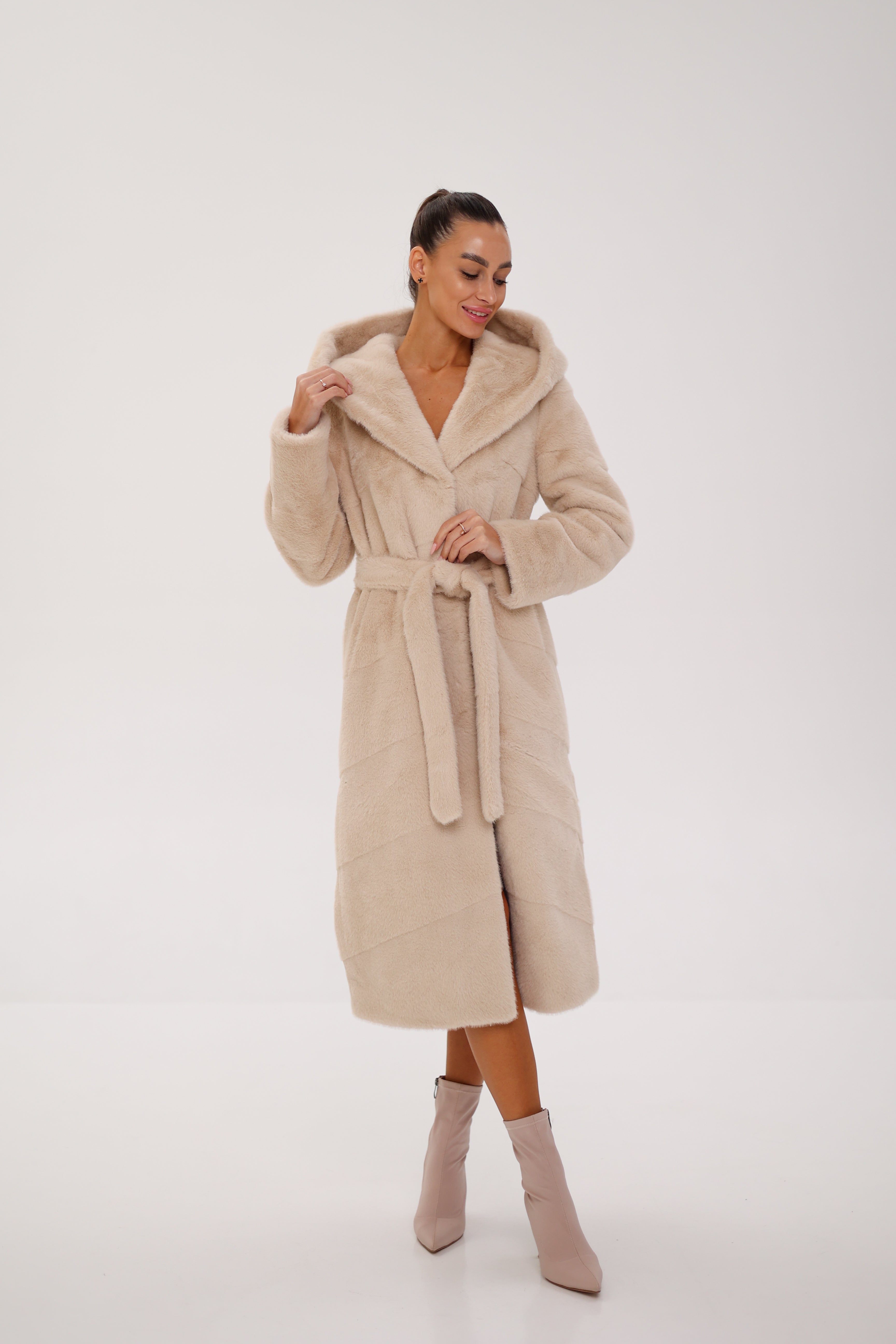 Faux Mink Effect Fur Hooded Coat Alaska® Outerwear Company