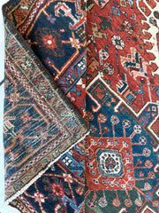 KARAJA Persian Antique Heriz Rug  4'9" x 6' Rugistan