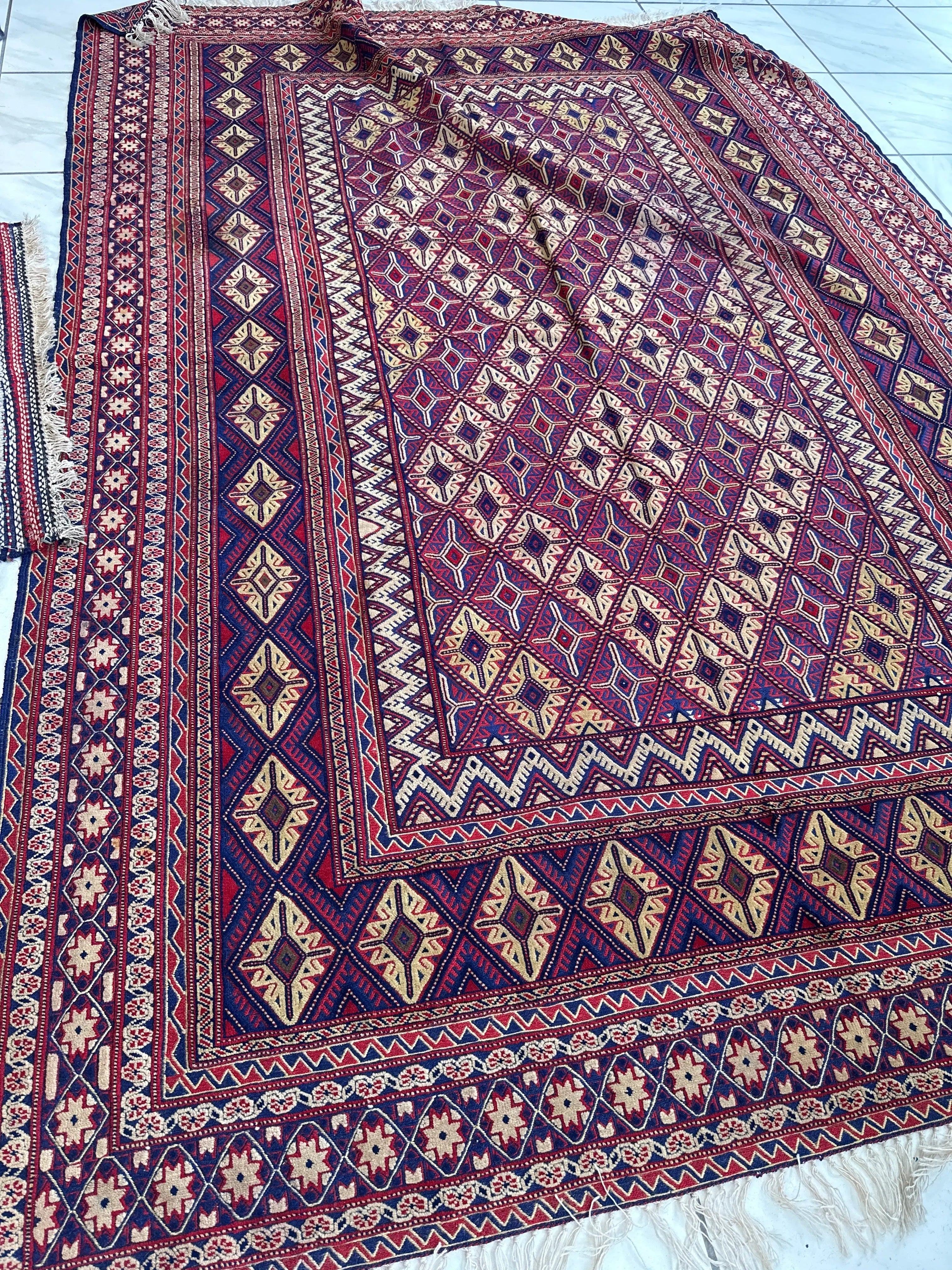 Hand-knotted Afghani Meshwani Wool Area Rug 7’ x 10’ Rugistan