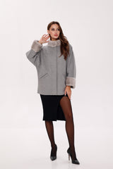 Genuine Mink Fur Virgin Wool Coat Alaska® Outerwear Company