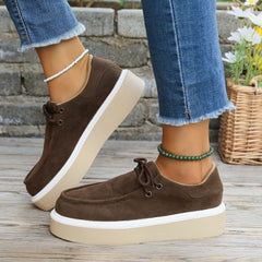 Women's Lace-Up Sneakers | Thick Sole & Trendy Design