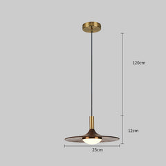 Chinese Style Chandelier | Copper & Walnut Elegance