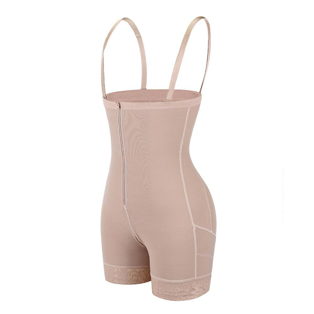 Beige shapewear with straps on a white background