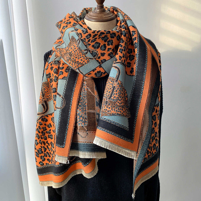 Leopard Jacquard Scarf