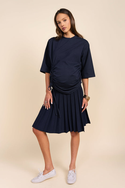 Maternity Infinity Skirt in Midnight Navy Apparalel