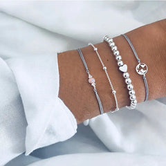 Bead Chain Bracelet Set Anklet Family Shopolf