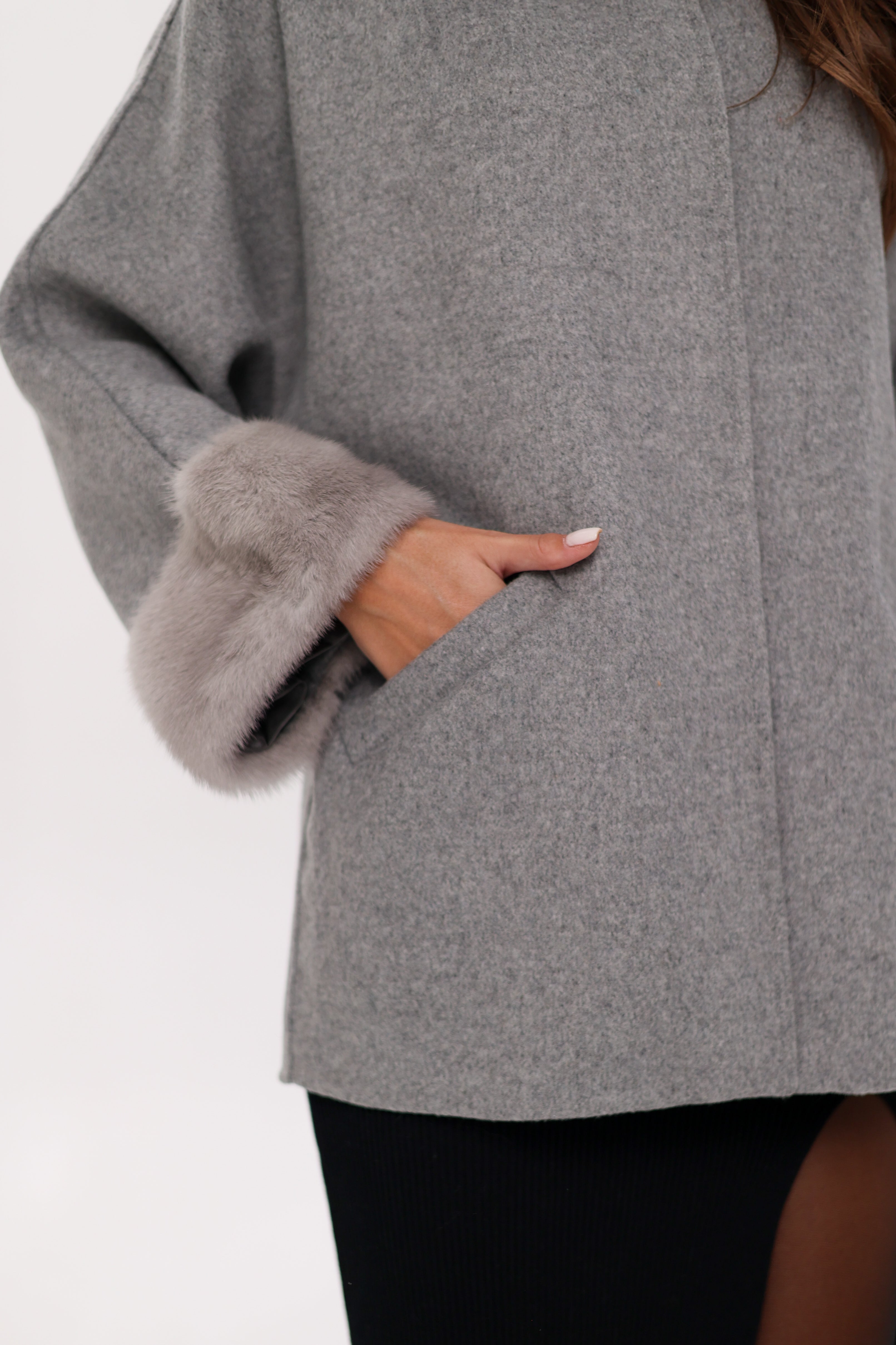 Genuine Mink Fur Virgin Wool Coat Alaska® Outerwear Company