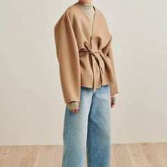 Loose women's woolen coat Family Shopolf