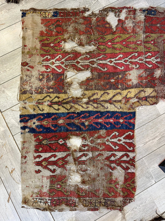 Antique 19th Century Rug Frament Rugistan