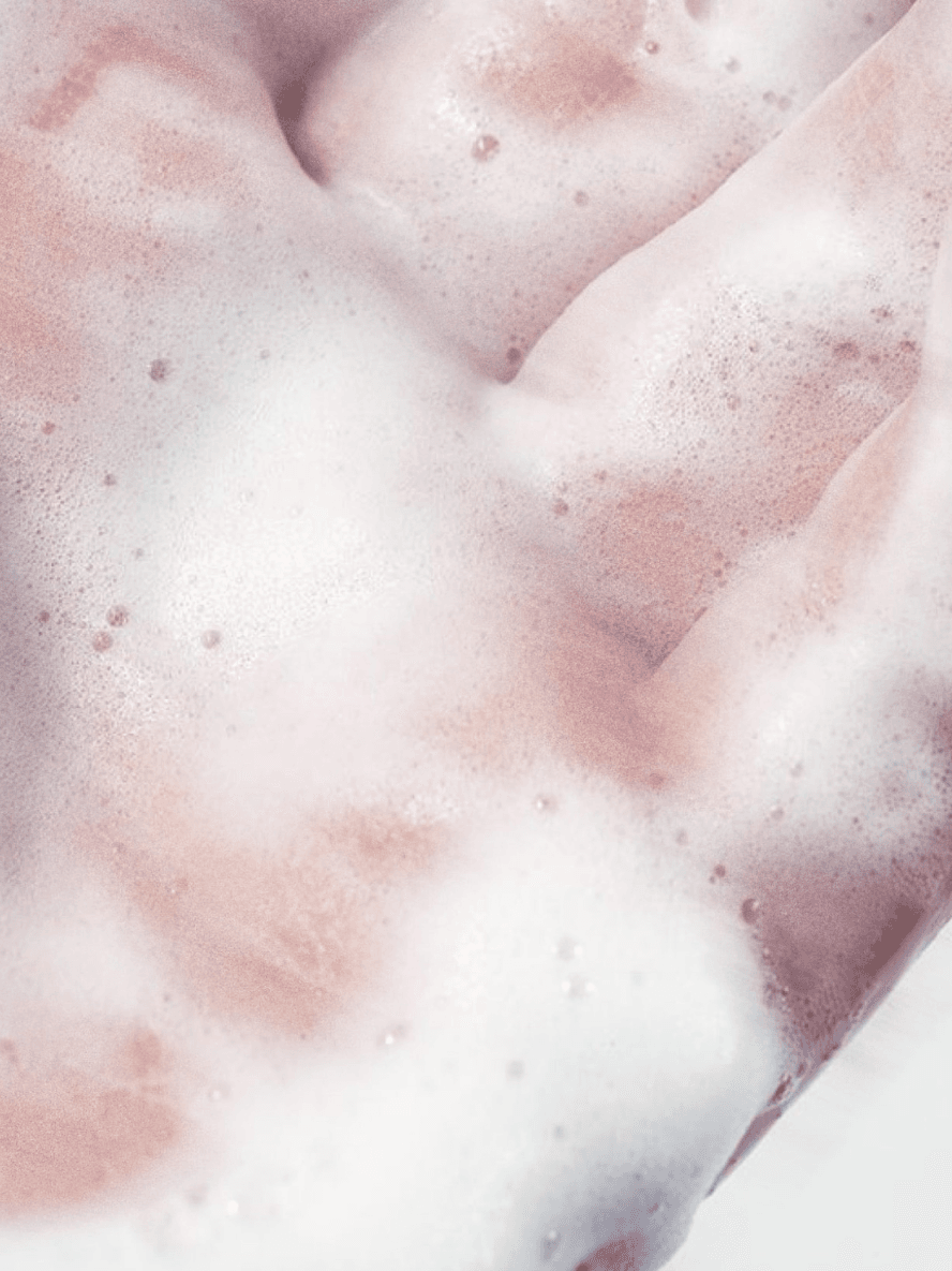 Close-up of pink and white foamy texture