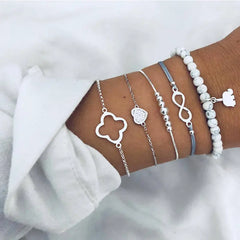 Bead Chain Bracelet Set Anklet Family Shopolf