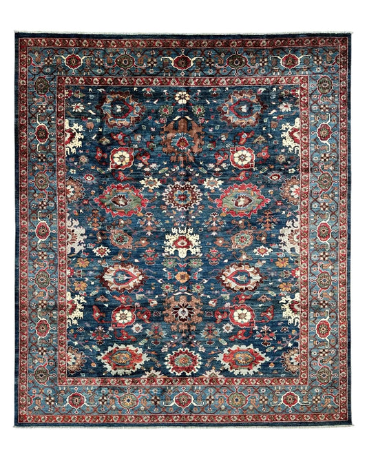 Trasitional Serapi Ghazni Wool Rug – 8' x 10’ – Intricate Floral Design Rugistan