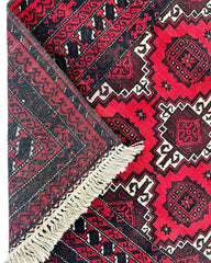 Hand-Knotted Afghani Baluch Wool Rug - 3’1” x 6’9” Rugistan