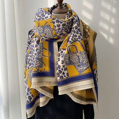 Women's Color Block Imitation Cashmere Scarf Family Shopolf
