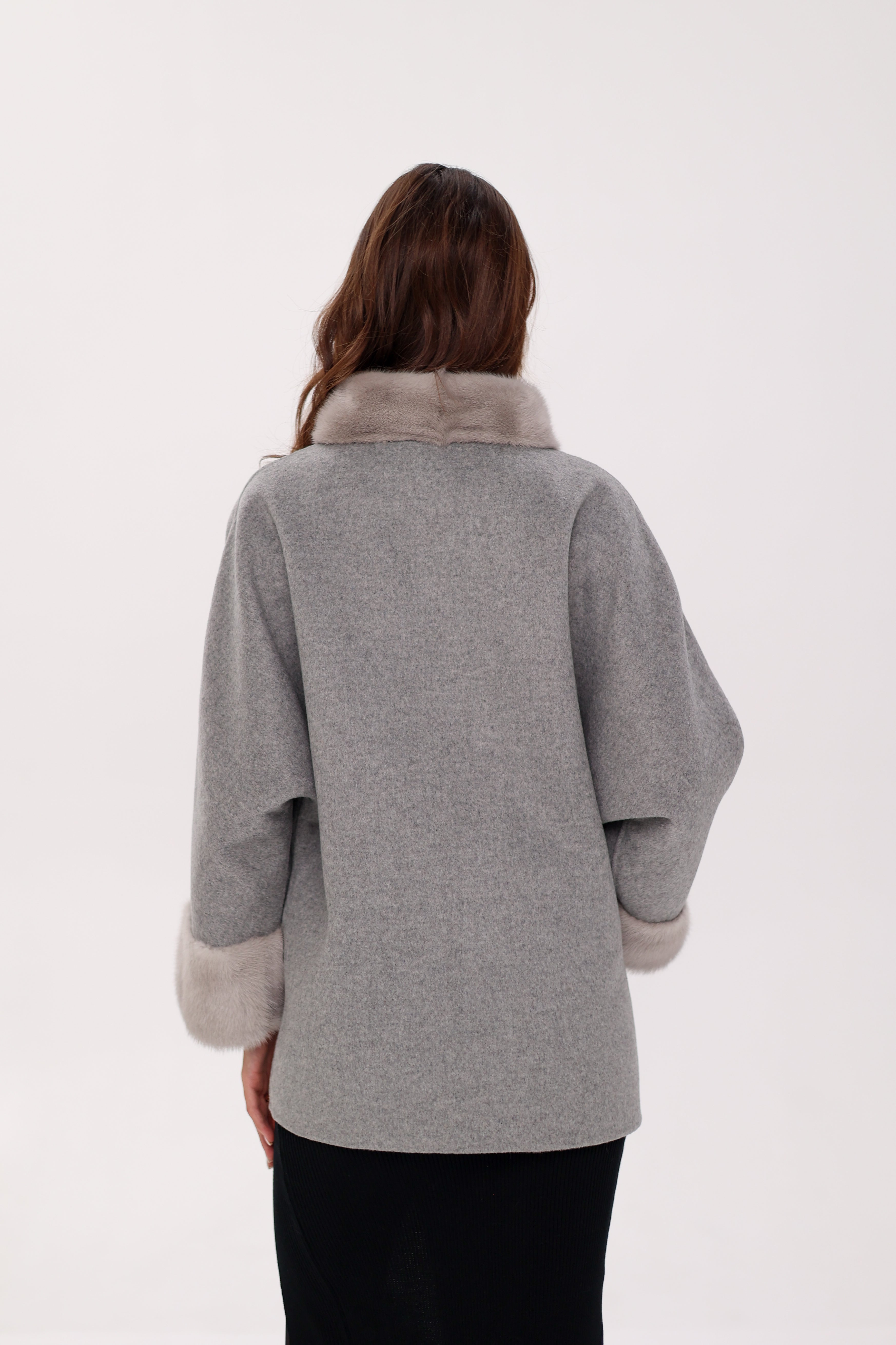 Genuine Mink Fur Virgin Wool Coat Alaska® Outerwear Company