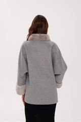 Genuine Mink Fur Virgin Wool Coat Alaska® Outerwear Company