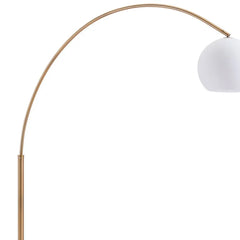 Antique Brass Floor Lamp with White Glass Shade HomeRoots