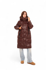 Espresso Shine Insulated Bio-Down Puffer