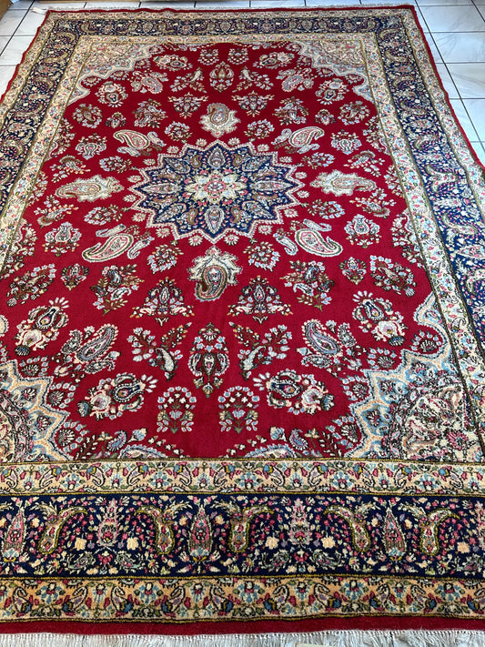 Vintage Kirman Persian Rug | 9’9” x 14’ | Thick Full-Pile Wool | Circa 1960 | K2029 Rugistan