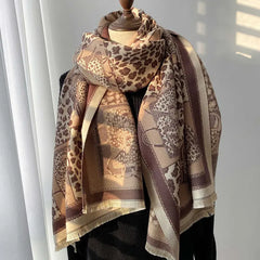 Women's Color Block Imitation Cashmere Scarf Family Shopolf