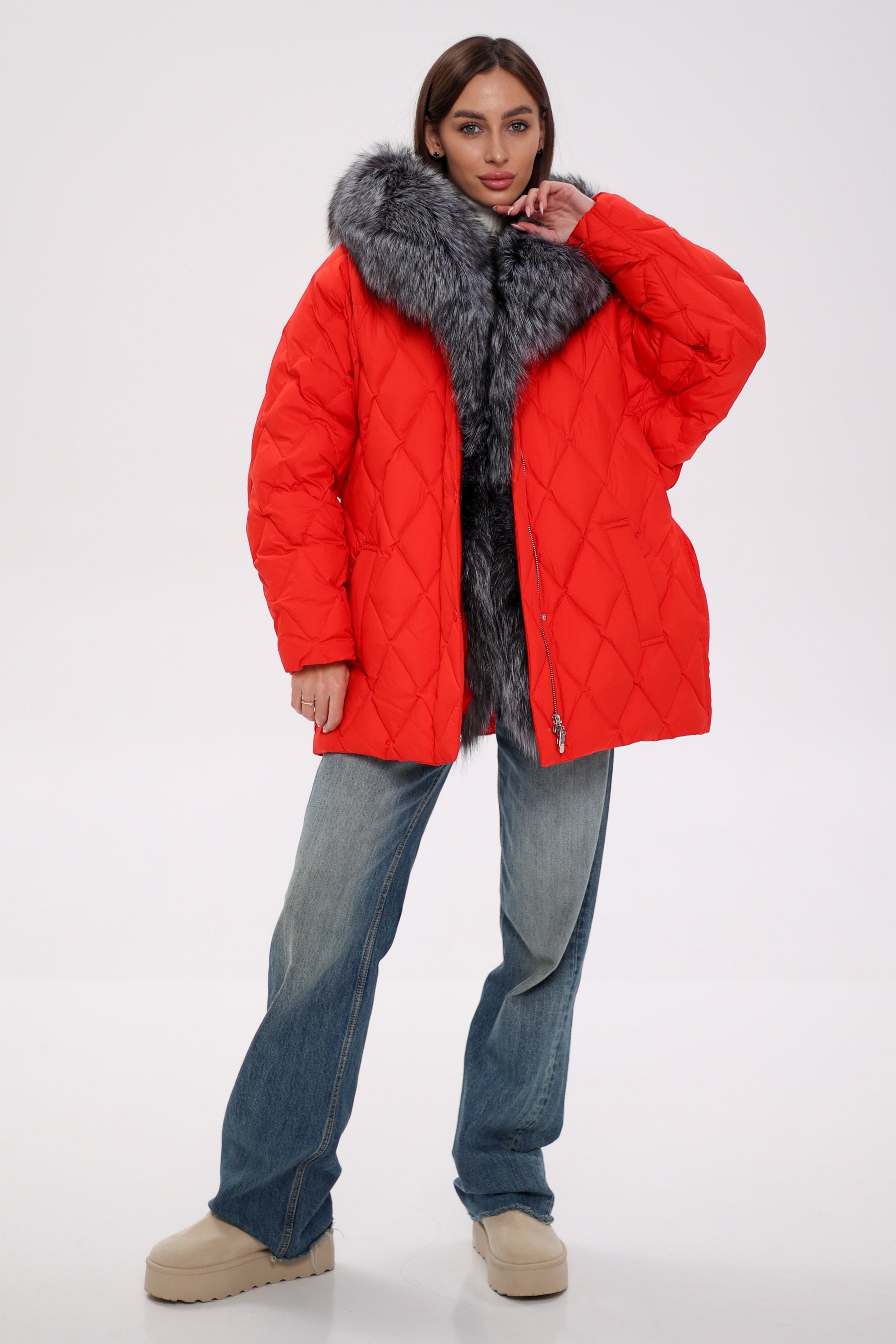 Genuine Silver Fox Down Fill Hooded Parka Alaska® Outerwear Company