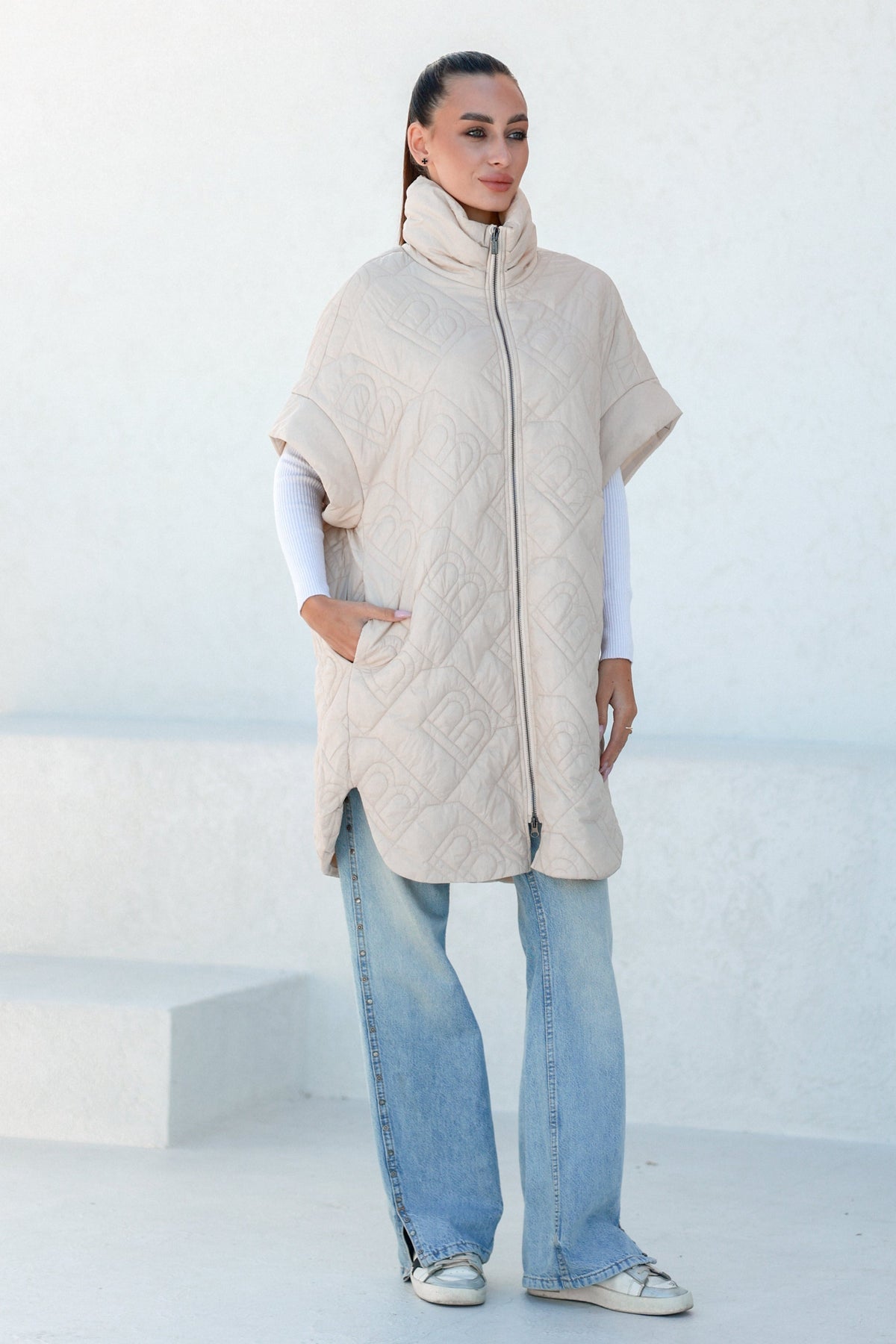 Bianca Relaxed Fit Embossed Vest