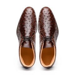 43-594-BRN MARCO Ostrich Quill Chukka Boot, Brown