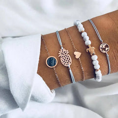 Bead Chain Bracelet Set Anklet Family Shopolf