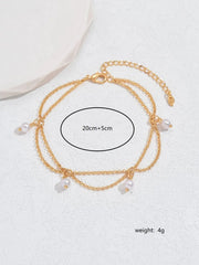 Hexagonal Star With Pearl Anklet Family Shopolf