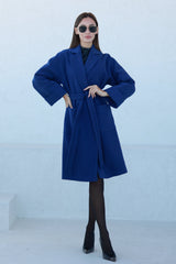 Classic Wraparound Cashmere Blend Overcoat