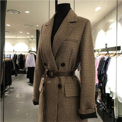 Plaid Wool Coat