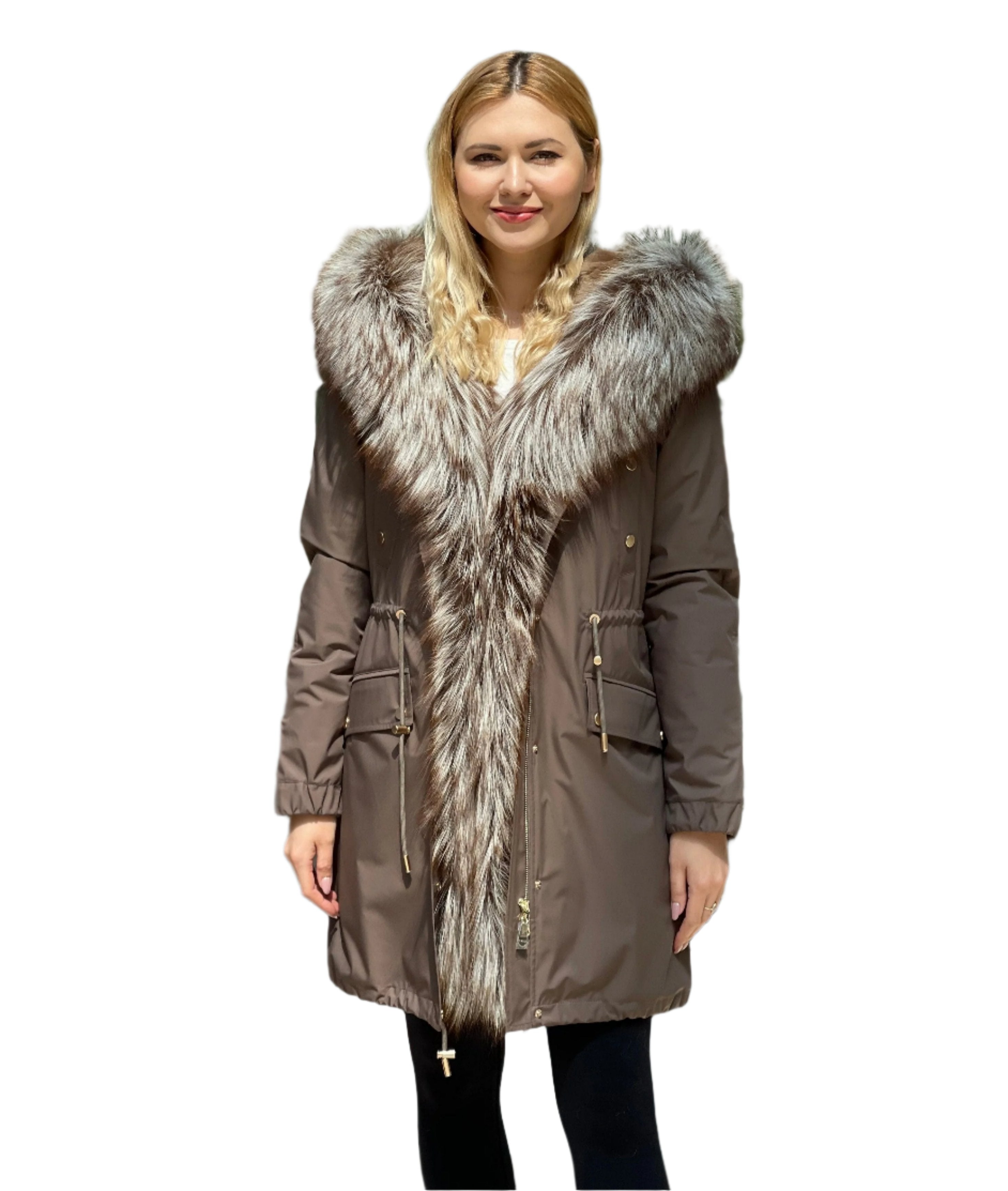 Silver Fox Fur Trim Rabbit Fur Insulated Parka Alaska® Outerwear Company