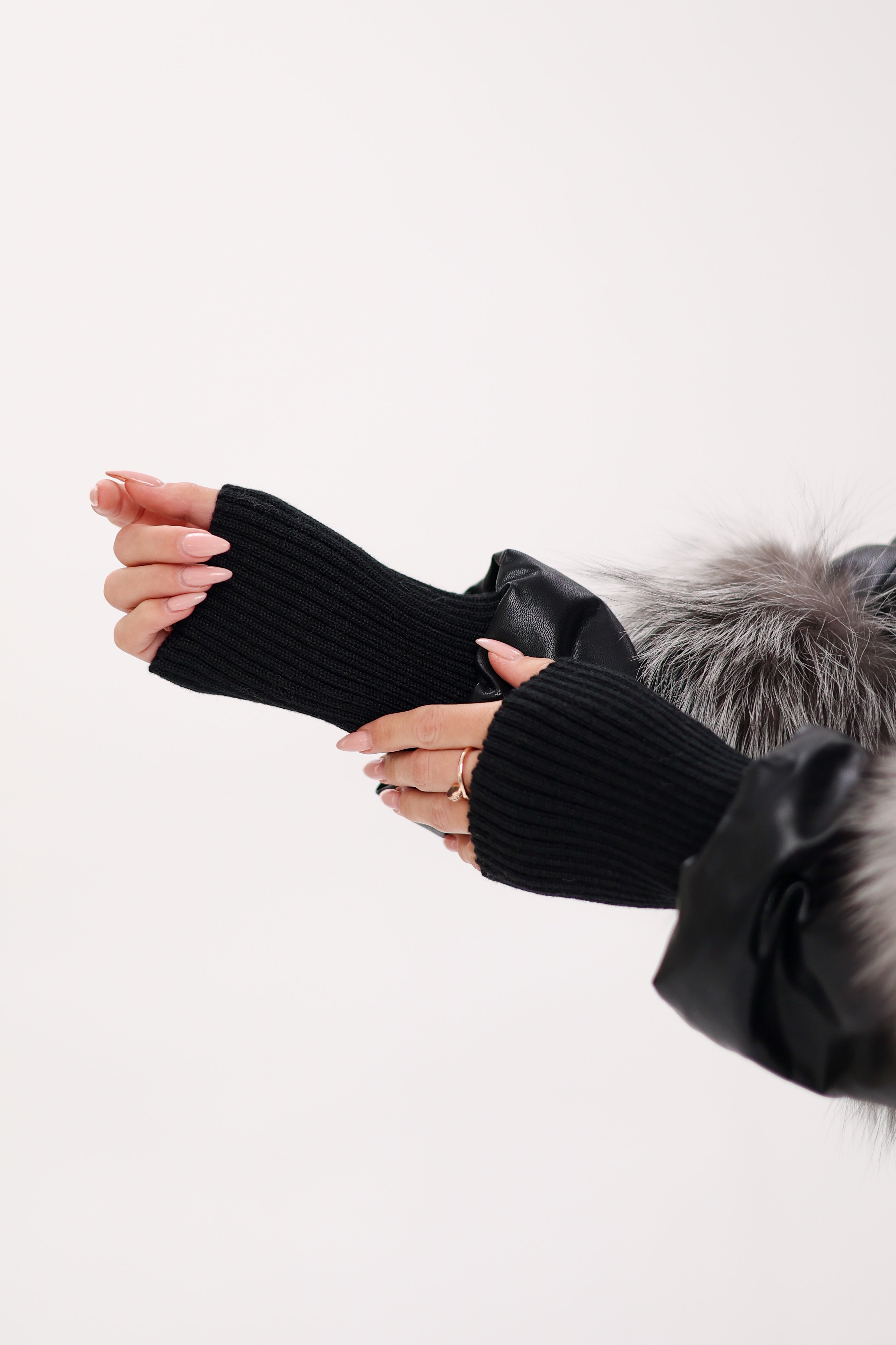 Genuine Silver Fox Eco-Leather Coat with Sleeve Extenders Alaska® Outerwear Company