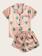 Cozy Women's Pajama Set with Lapel Collar – Soft & Stylish Family Shopolf