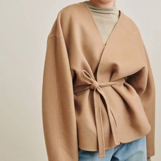 Loose women's woolen coat Family Shopolf