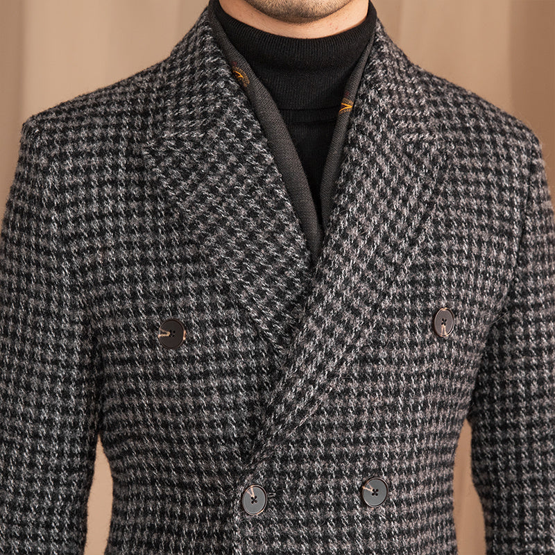 Wool double-breasted coat