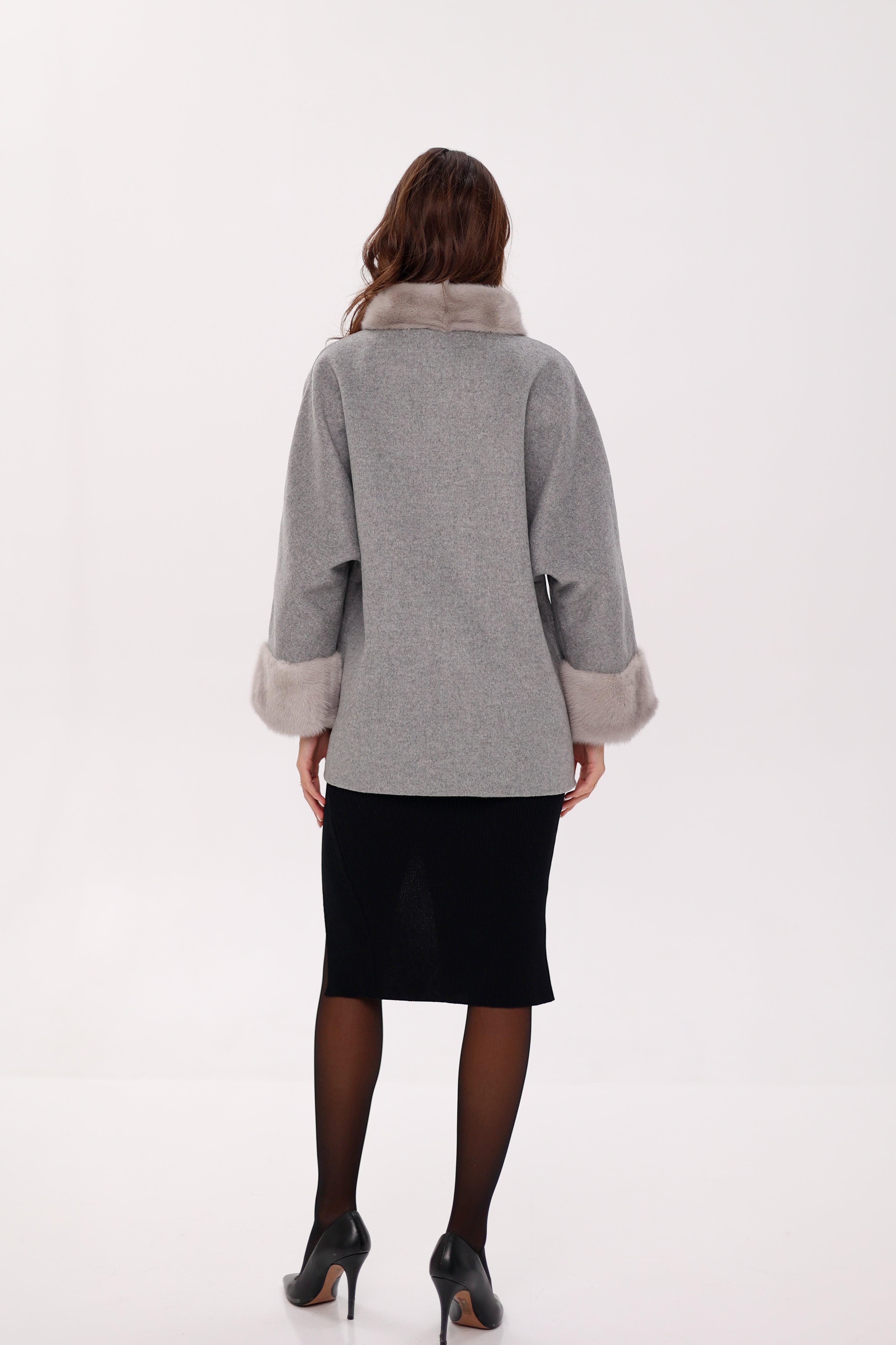 Genuine Mink Fur Virgin Wool Coat Alaska® Outerwear Company