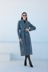 Alaska Classic Cashmere Blend Overcoat in Grey