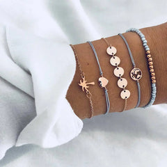 Bead Chain Bracelet Set Anklet Family Shopolf