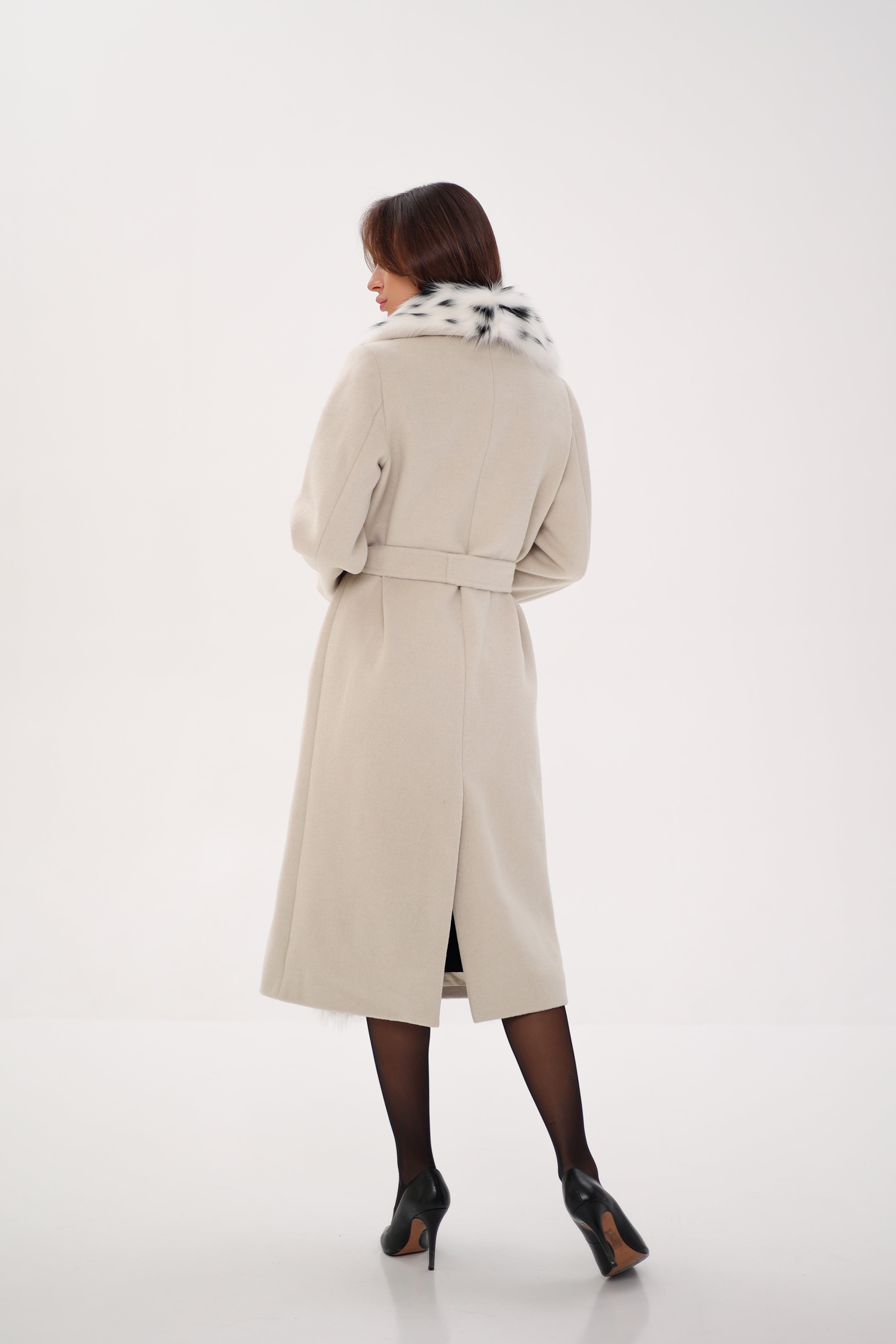 Genuine Arctic Fox Virgin Wool Wrap Coat Alaska® Outerwear Company