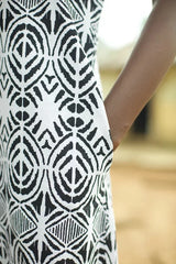 Chic IGBO Dress | Black & White Elegance | Confident Style